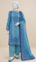 Premium Lawn 3-Piece Unstitched Suit (US32) – Sky Blue