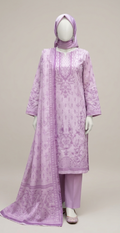 Premium Lawn Embroidered Series - Lilac (3-Piece Unstitched)