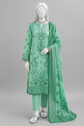 Premium Lawn 3-Piece Unstitched Suit (US32) – Mint Green