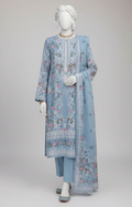 3-Piece Premium Printed Lawn Suit – Powder Blue & Pastel Pink (US31)